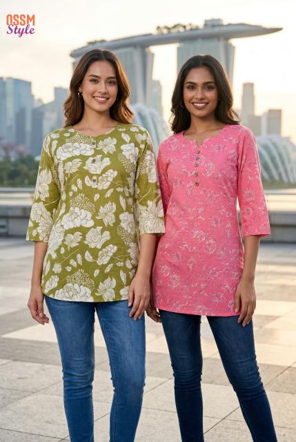 Ossm style 198 short top wholesale kurti market ahmedabad